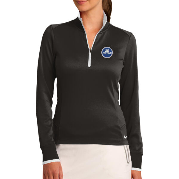 US AM Tour - Ladies Dri FIT 1/2 Zip Cover Up Thumbnail